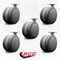 Service Caster 4'' Gray Heavy Duty Floor Safe Twin Wheel Casters Top Plate, 5PK SCC-TP02S100-TPR-GRY-5 - alternate 4